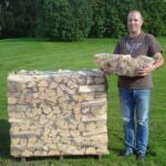 15 påsar av 100 % torr björkved, 8 kg – 25 cm