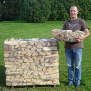 15 påsar av 100 % torr björkved, 8 kg – 25 cm